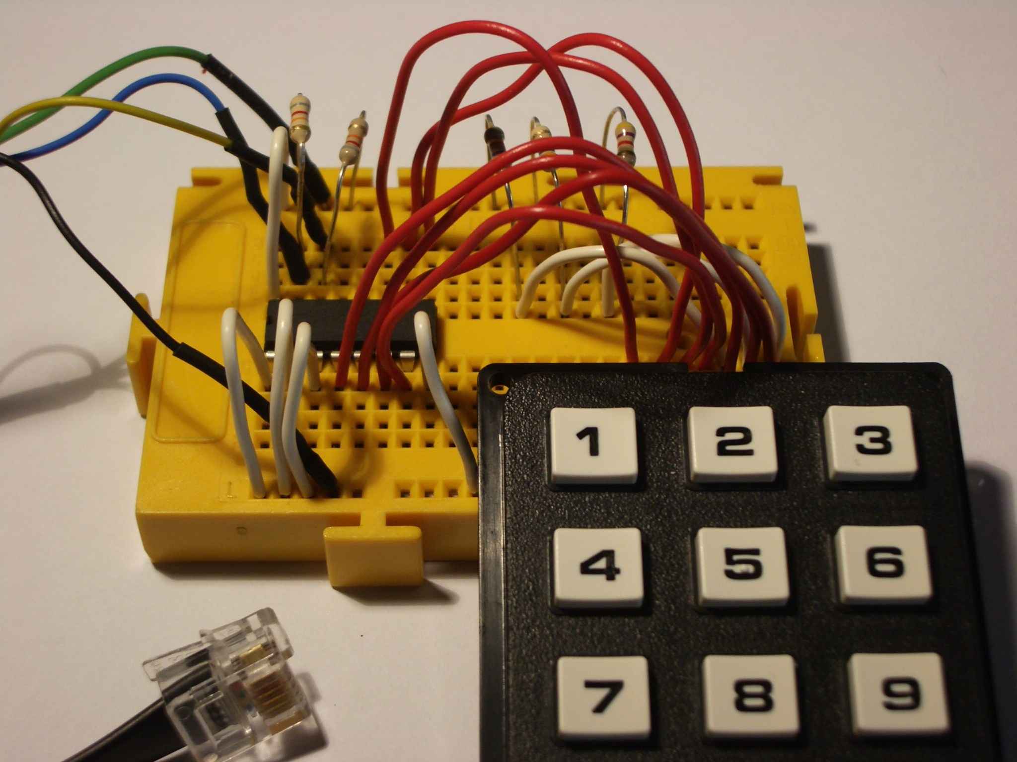 Teclado matricial casero para LEGO Mindstorms NXT